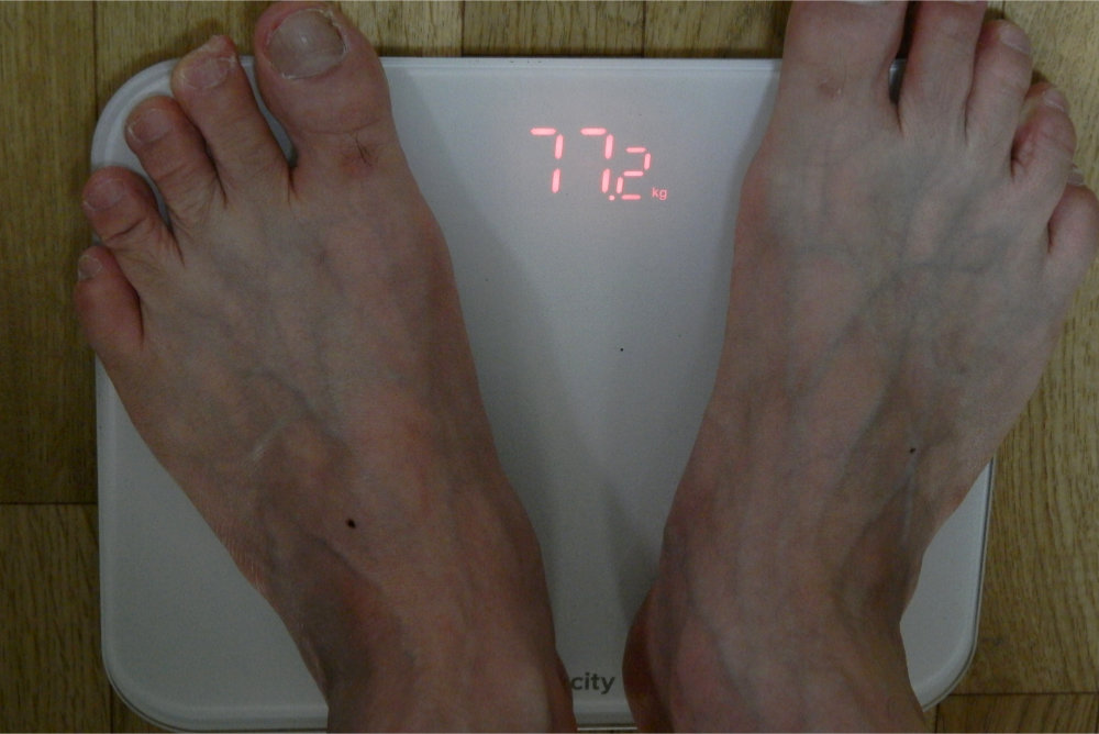 体重77kg台のとき