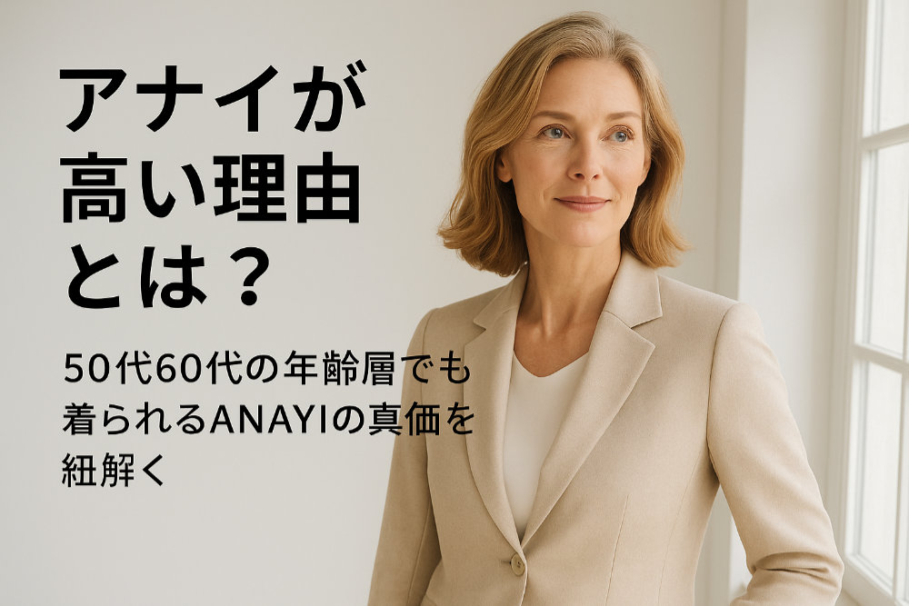 アナイが高い理由とは？50代60代の年齢層でも着られるANAYIの真価を紐解く