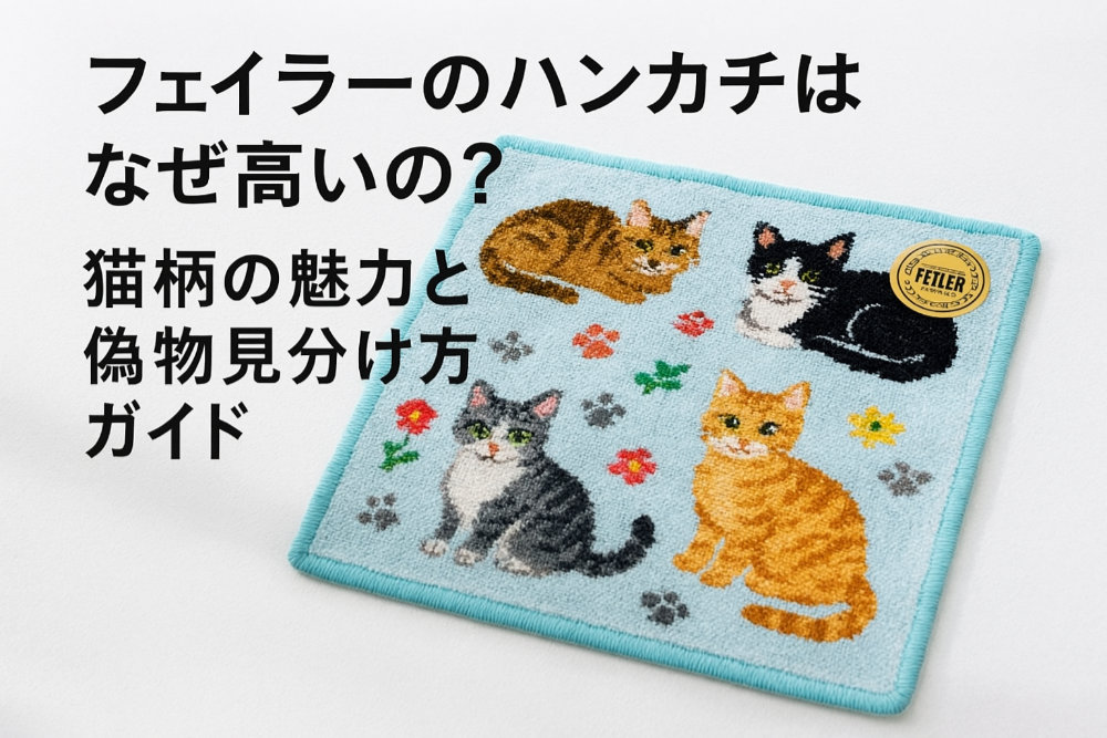 フェイラーのハンカチはなぜ高いの？猫柄の魅力と偽物見分け方ガイド
