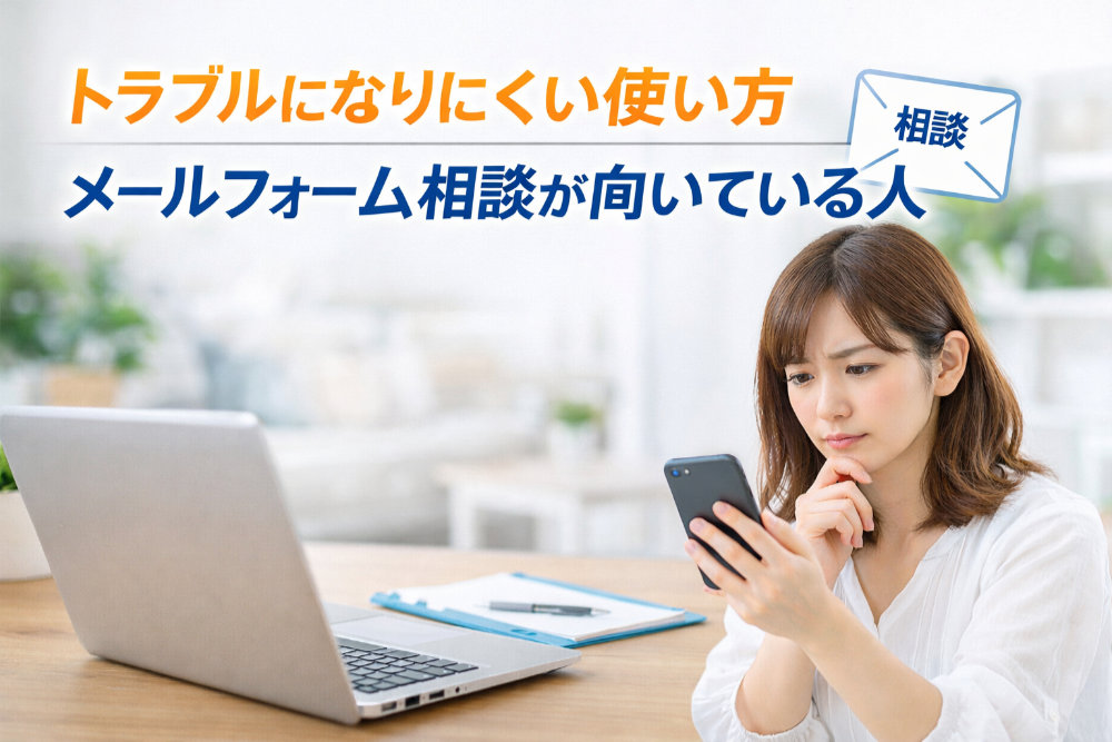 トラブルになりにくい使い方｜メールフォーム相談が向いている人