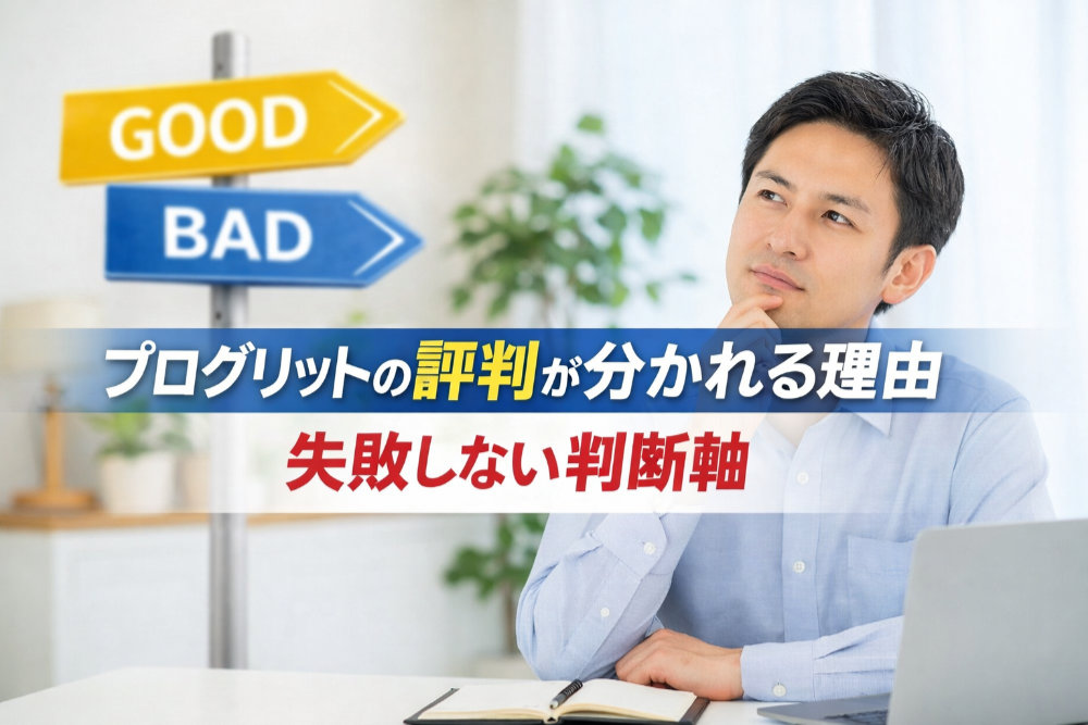 プログリットの評判が分かれる理由|失敗しない判断軸