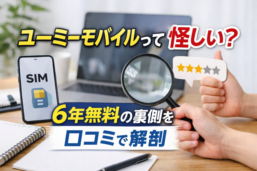 ユーミーモバイルって怪しい？6年無料の裏側を口コミで解剖