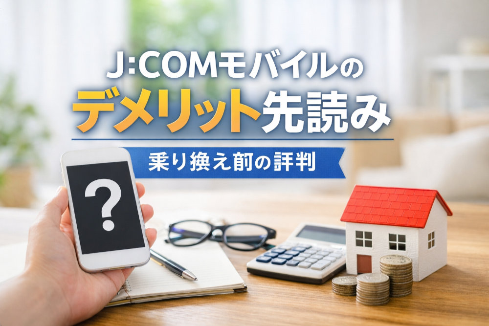 J:COMモバイルのデメリット先読み｜乗り換え前の評判