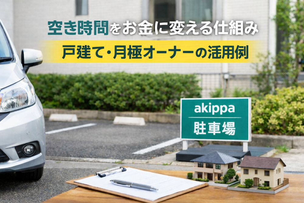 空き時間をお金に変える仕組み｜戸建て・月極オーナーの活用例