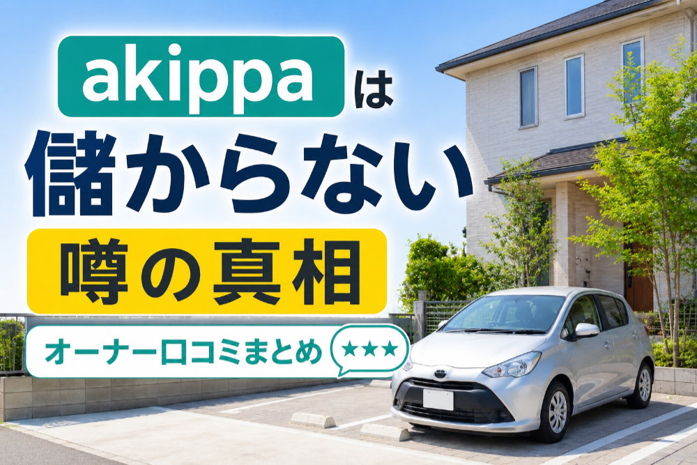 akippaは儲からない噂の真相｜オーナー口コミまとめ