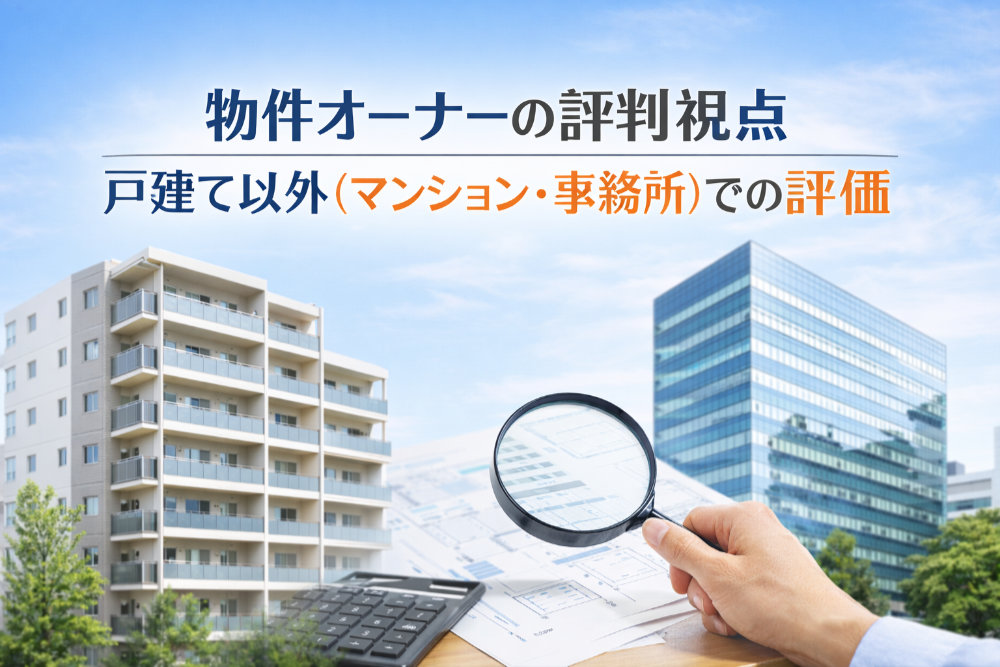 物件オーナーの評判視点｜戸建て以外（マンション・事務所）での評価