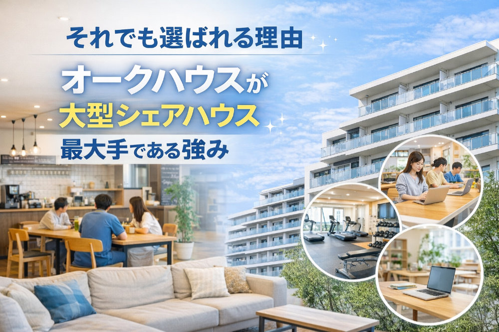 それでも選ばれる理由｜オークハウスが大型シェアハウス最大手である強み