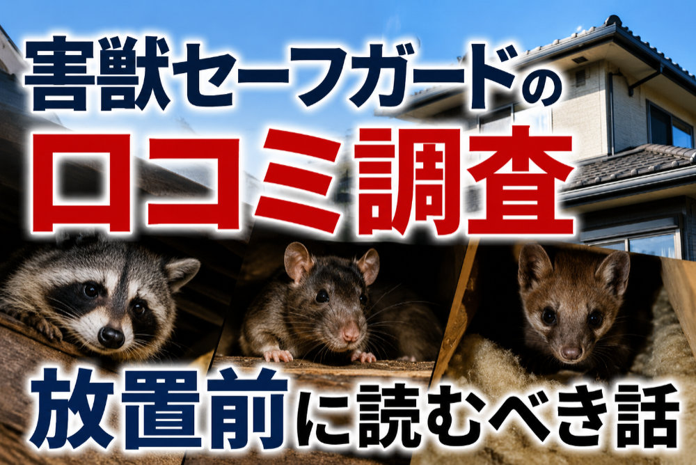 害獣セーフガードの口コミ調査|放置前に読むべき話