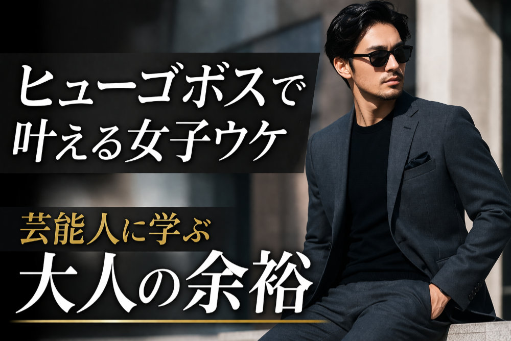 ヒューゴボスで叶える女子ウケ｜芸能人に学ぶ大人の余裕