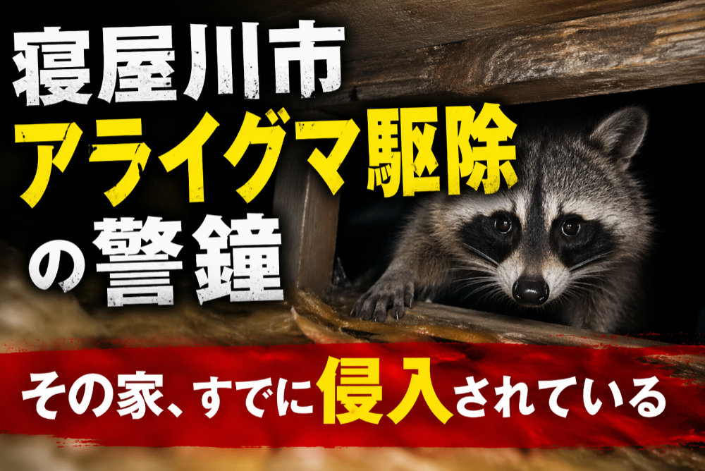 寝屋川市アライグマ駆除の警鐘/その家、すでに侵入されている