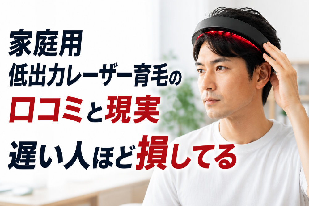 家庭用低出力レーザー育毛の口コミと現実｜遅い人ほど損してる