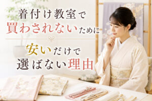 着付け教室で買わされないために｜安いだけで選ばない理由