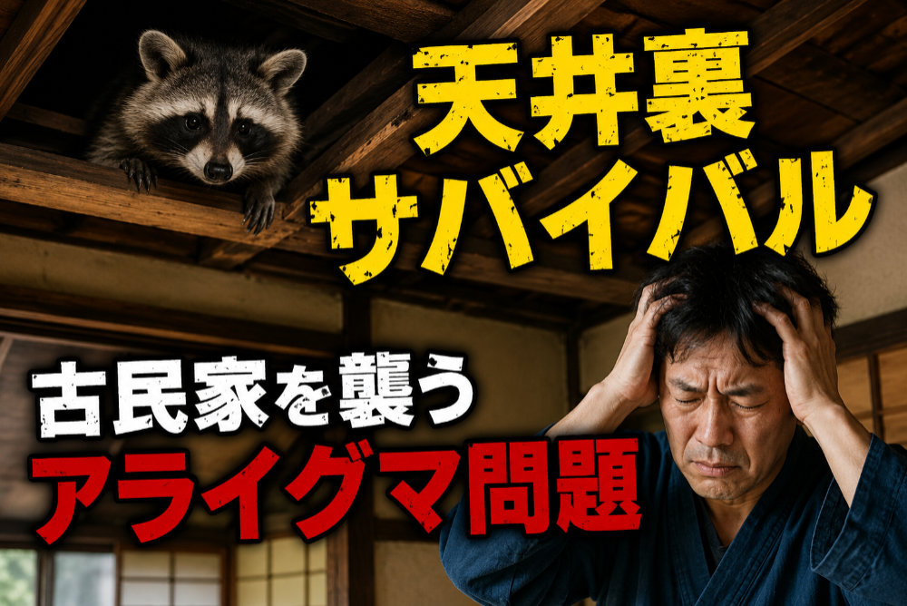 天井裏サバイバル|古民家を襲うアライグマ問題