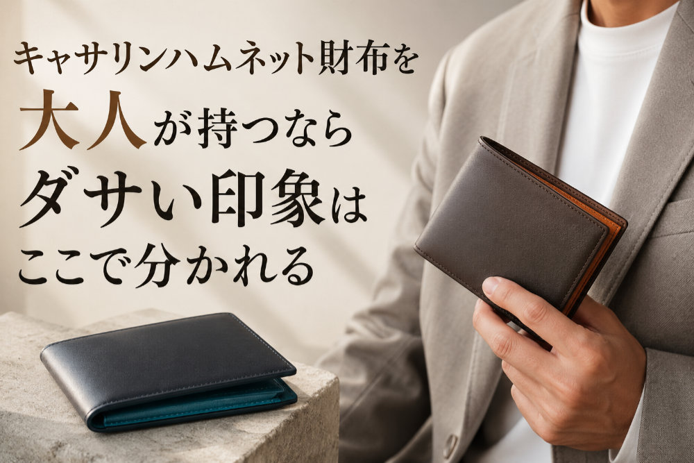 キャサリンハムネット財布を大人が持つなら|ダサい印象はここで分かれる