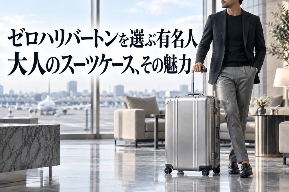ゼロハリバートンを選ぶ有名人｜大人のスーツケース、その魅力